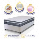 Ver imagem 4 de Conjunto Box Branco Cairo Cinza Molas Ensacadas Solteiro 88x188x64 - King House