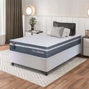 Ver imagem 1 de Conjunto Box Branco Cairo Cinza Molas Ensacadas Solteiro 88x188x64 - King House