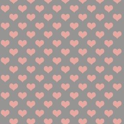 Papel De Parede Lavável Corações Com Fundo Cinza 15m - 1