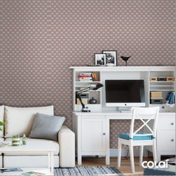 Papel De Parede Lavável Corações Com Fundo Cinza 15m - 2