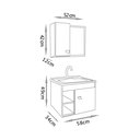 Ver imagem 4 de Conjunto para Banheiro Sophia Suspenso - Fabribam Gabinetes