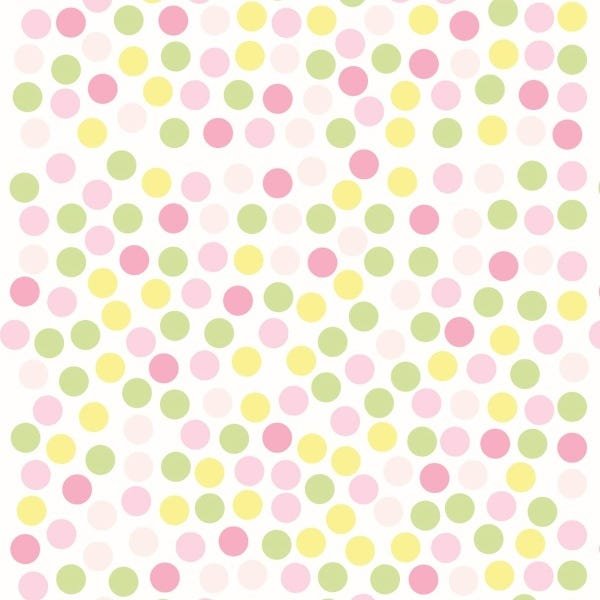 Papel de Parede Lavável Bolinhas Multicoloridas 18m - 1