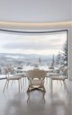 Ver imagem 1 de 6 Cadeiras de Jantar Tecido Boucle Off White Tubo Champagne