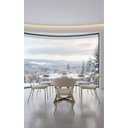 Ver imagem 1 de 6 Cadeiras de Jantar Tecido Boucle Off White Tubo Champagne