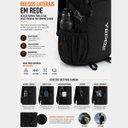 Ver imagem 4 de Mochila Academia Camping Trilha com Apito Acolchoada Unissex:Preto