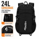 Ver imagem 2 de Mochila Academia Camping Trilha com Apito Acolchoada Unissex:Preto