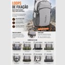 Ver imagem 5 de Mochila Academia Camping Trilha com Apito Acolchoada Unissex:Preto