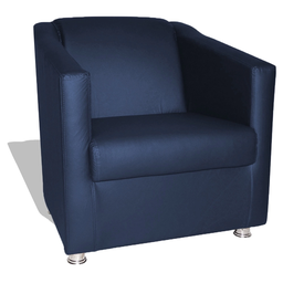 Poltrona Beatriz confort azul marinho suede para sala de estar,salão escritoria Dalaqua-Decor - 1
