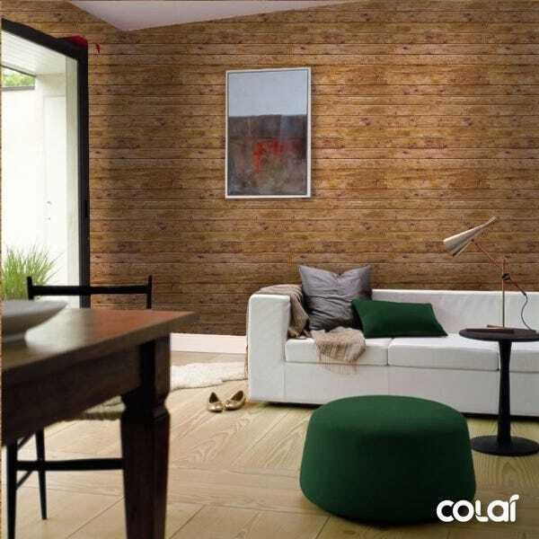 Papel de Parede Adesivo Lavável Ripas de Angico-Preto 6m - 3