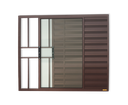 Ver imagem 1 de Veneziana Alumínio Confort 3F.c/Grade 100 x 120 V.Liso Marrom Corten Brimak