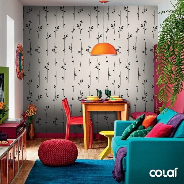 Papel De Parede Adesivo Lavável Sombra De Folhas 18m - 5