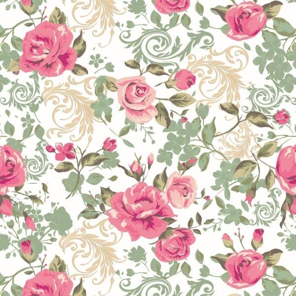 Papel De Parede Adesivo Lavável Flores Rosê 18m - 1
