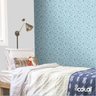 Papel De Parede Adesivo Lavável Floral De Fundo Azul 18m - 3