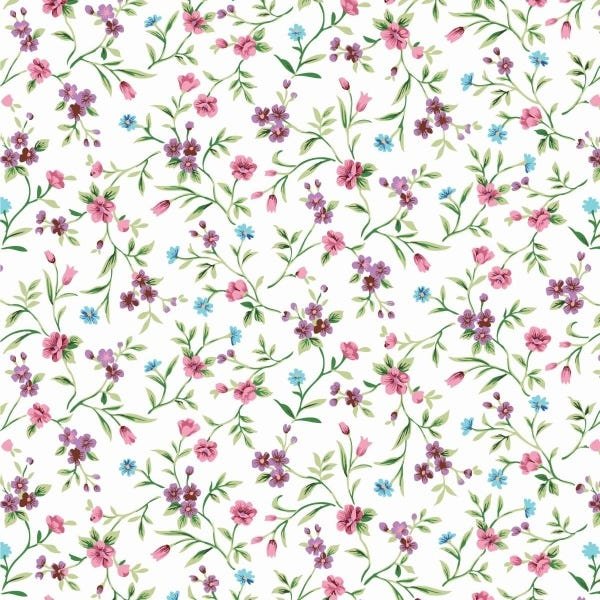 Papel De Parede Adesivo Lavável Floral 15m - 1
