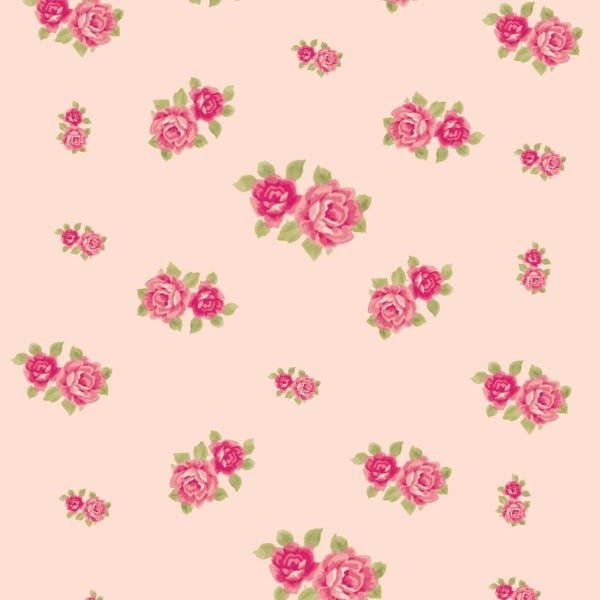 Papel De Parede Lavável Lisianto Com Fundo Rosa 15m - 1