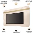 Ver imagem 3 de Rack para Sala Martina com Painel para TV 80 pol Orgânico Ermione B01 Off White Champanhe - Lyam
