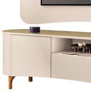 Ver imagem 7 de Rack para Sala Martina com Painel para TV 80 pol Orgânico Ermione B01 Off White Champanhe - Lyam