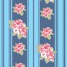 Papel De Parede Adesivo Lavável Rosas Em Laços Azuis 15m - 1