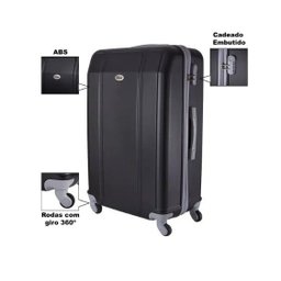 Mala de Bordo Pequena para Viagem Continental em abs, Cadeado Embutido, Rodas Giro 360º ika - 9 Mala de Bordo Pequena para Viagem Continental em abs, Cadeado Embutido, Rodas Giro 360º ika - 9