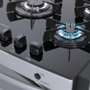 Ver imagem 3 de FOGAO A GAS DE EMBUTIR 5 BOCAS VENAX GAUDI PRISMA VITREO EL INOX GAS GLP