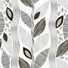 Papel De Parede Lavável Folhagens Em Preto E Branco 12m - 1