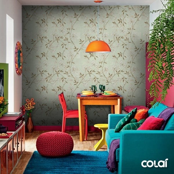 Papel De Parede Adesivo Lavável Primavera 12m - 5