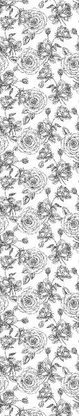 Papel De Parede Adesivo Lavável Rosas Brancas E Pretas 12m - 7