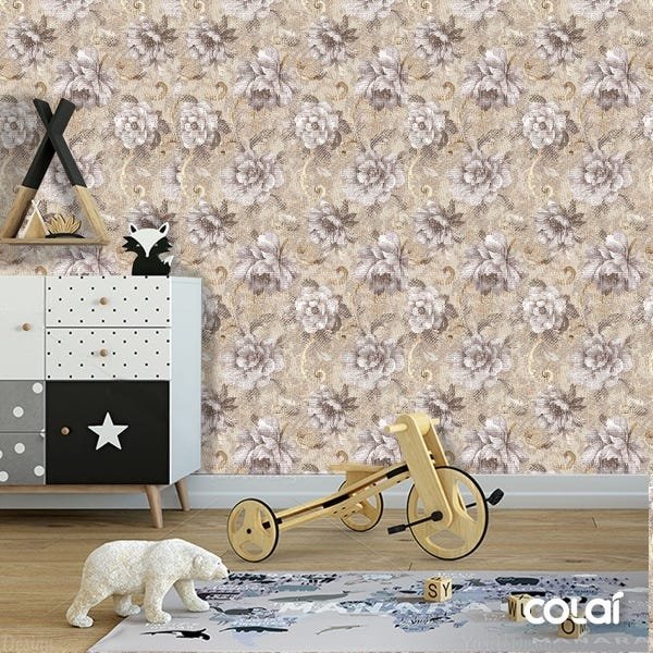 Papel De Parede Adesivo Lavável Quadro De Lótus 12m - 6