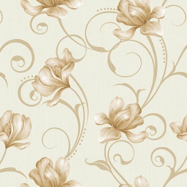 Papel De Parede Adesivo Lavável Jasmim Vintage 12m - 1
