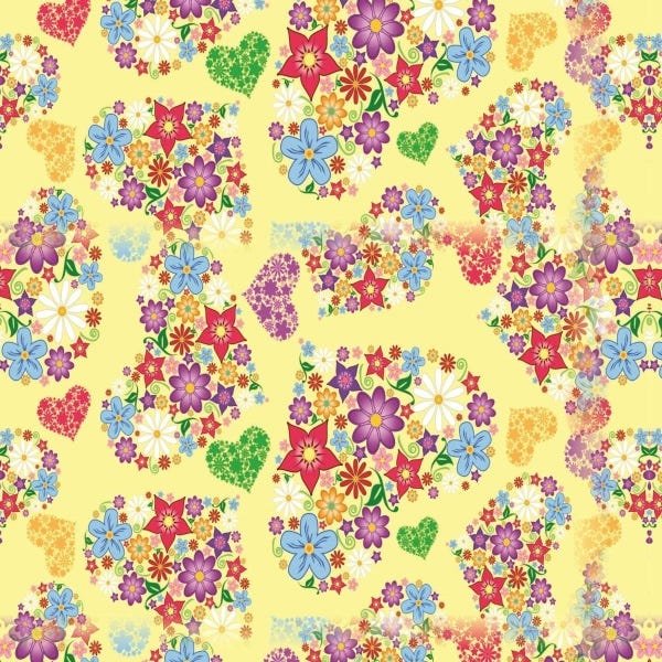 Papel De Parede Adesivo Lavável Desenhos De Flores 12m - 1