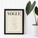 Ver imagem 2 de Quadro Minimalista Fashion Marca famosa 24x18cm - com Vidro:madeira Branca