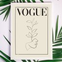 Ver imagem 1 de Quadro Minimalista Fashion Marca famosa 24x18cm - com Vidro:madeira Branca