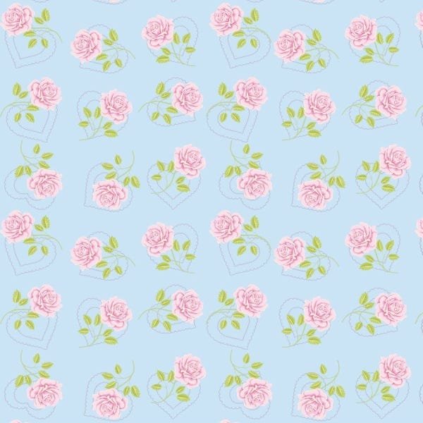 Papel De Parede Adesivo Lavável Corações E Rosas 9m - 1