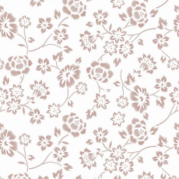 Papel De Parede Lavável Flores De Listras 9m - 1