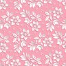 Papel De Parede Lavável Flores Brancas Em Fundo Rosa 9m - 1