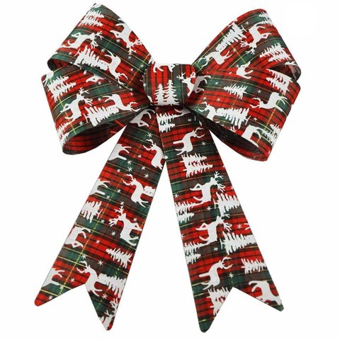 Kit 4 Enfeites Árvore Natal Laço Decorado Figuras Natalinas 34cm