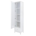 Ver imagem 6 de Cristaleira 1 Porta Vidro 1 Gaveta 180x43 Cm E962 Branco Dtall Branco