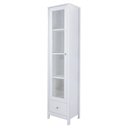 Ver imagem 1 de Cristaleira 1 Porta Vidro 1 Gaveta 180x43 Cm E962 Branco Dtall Branco