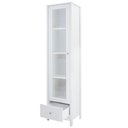 Ver imagem 5 de Cristaleira 1 Porta Vidro 1 Gaveta 180x43 Cm E962 Branco Dtall Branco