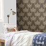 Papel De Parede Lavável Desenhos De Flores Marrom 9m - 3
