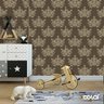 Papel De Parede Lavável Desenhos De Flores Marrom 9m - 6