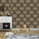 Ver imagem 6 de Papel De Parede Lavável Desenhos De Flores Marrom 9m