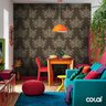 Papel De Parede Lavável Desenhos De Flores Marrom 9m - 5