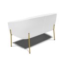 Ver imagem 7 de Sofá Namoradeira e Poltrona Pé de Ferro Dourado Stella Corino D03 - D'Rossi Cor Branco