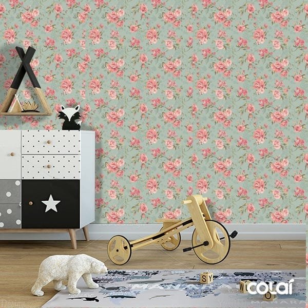 Papel De Parede Adesivo Lavável Beijo-Pintado 6m - 6