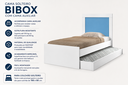 Ver imagem 3 de Cama Solteiro com Auxiliar Retrátil Acompanha 2 Colchões D33 Solteiro Estrutura Resistente:Branco/Az