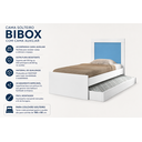 Ver imagem 3 de Cama Solteiro com Auxiliar Retrátil Acompanha 2 Colchões D33 Solteiro Estrutura Resistente:Branco/Az