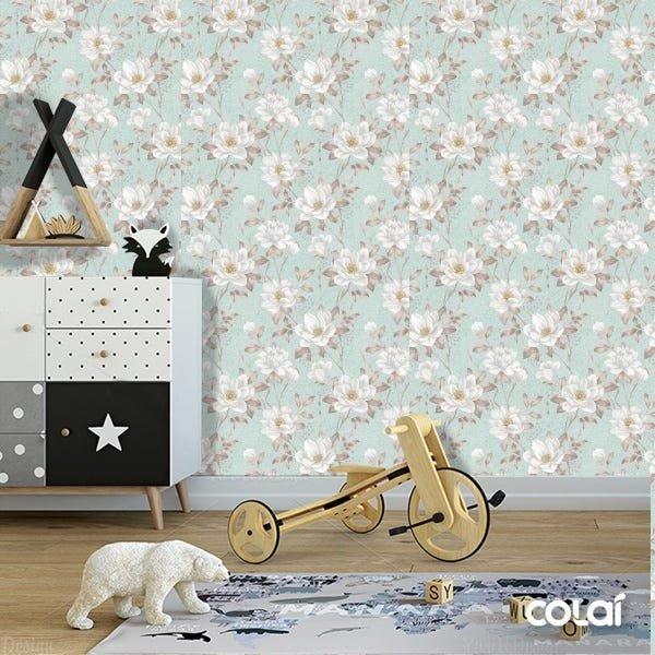 Papel De Parede Adesivo Lavável Lírio-Do-Brejo 6m - 6