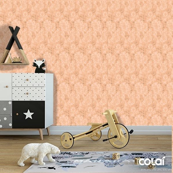 Papel De Parede Adesivo Lavável Prímula Rosê 6m - 6