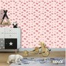 Papel De Parede Adesivo Lavável Rosas Com Fundo Rosê 6m - 6